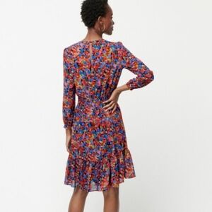 Nwt j crew water color floral cinch waist dress size s